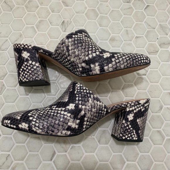 J.Crew Sophia High Block-Heel Snakeskin Mules - Picture 3 of 7